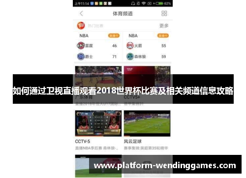 如何通过卫视直播观看2018世界杯比赛及相关频道信息攻略